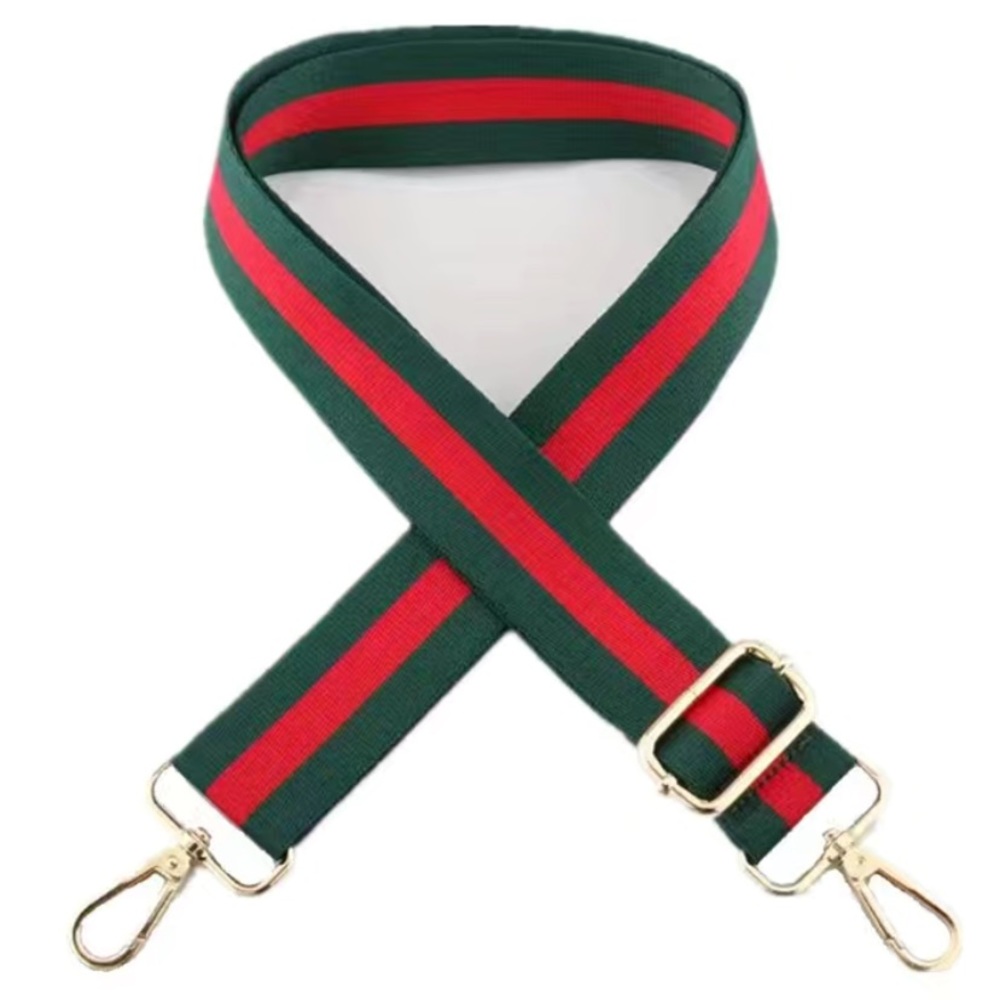 1pc Fashion Statement Green & Red Stripes Shoulder Strap Adjustable